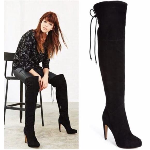 Sam Edelman  Kayla Boots Womens Over the Knee Suede High Heel  Size 8.5 - Picture 1 of 16